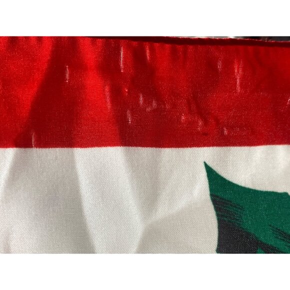 VTG Poinsetta Christmas Holiday Scarf Italy  Art Craft Remnant AS IS - Picture 6 of 12